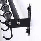 Dseap Pot Rack - Pots and Pans Hanging Rack Rail with 8 Hooks, Double Bars, Pot Hangers for Kitchen, Wall Mounted,Black