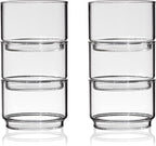 Viski Bodega Glasses - Stackable Drinking Glasses Set - Modern Glassware for Wine and Cocktails - 7oz Set of 6