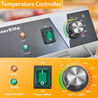 WaterElfo Electric Deep Fryer Commercial Deep Fryer With Basket 1800W Pounds Troperature Control and Timer Large capacity fryers for home use outdoor (9L 1800W)
