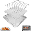 Toaster Oven Replacement Parts for Gourmia GTF7655 GTF7460 GTF7465, 3 IN 1 Basket Tray Rack Kit for Gourmia Digital Toaster Oven Air Fryer French Door17 Cooking Presets 1700W 24L