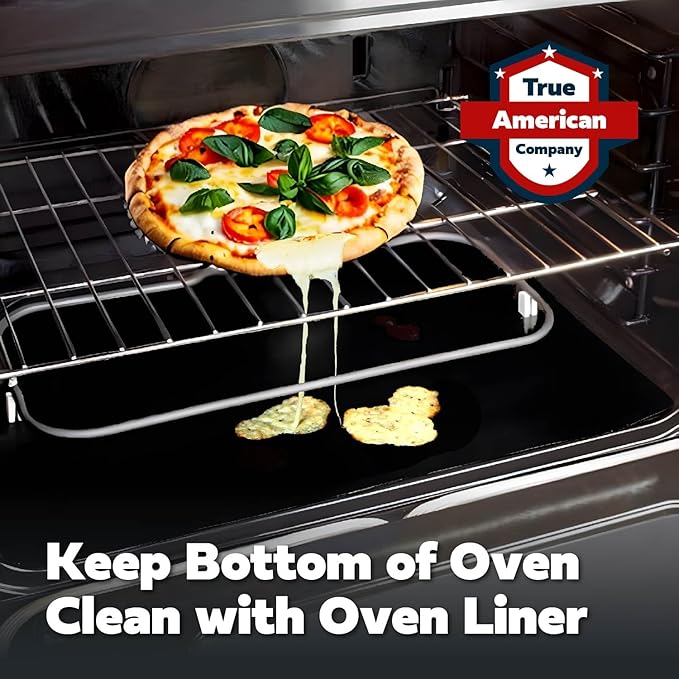 Cooks Innovations MADE IN USA Non-Stick Oven Protector Mat - 2 Heavy Duty Nonstick Oven Rack Liners to Protect Convection, Electric, Gas, & Microwave Ovens - BPA & PFOA Free Heat Resistant Baking Mat