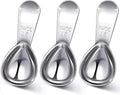 Patelai 3 Pieces Coffee Scoop Tablespoon Measuring Spoons Stainless Steel Coffee Scoops Short Handle Tablespoon for Tea Sugar Kitchen Gifts(30 ml,Silver)