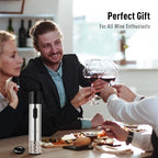 Electric Wine Bottle Opener and Beer Opener 2-in-1, Rechargeable Automatic Corkscrew with Foil Cutter, One-click Wine Opener Electric for Home Kitchen Party Wedding