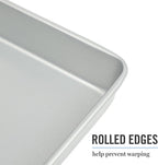 Martha Stewart Gallen 9 Inch Square Nonstick Carbon Steel Cake Pan - Silver Durable Bakeware for Cakes, Brownies & Desserts