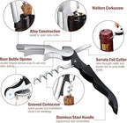 Wine Keys Opener Travel Corkscrew Wine bottle Opener Waiter Beer Bartender for Home Office Kitchen Restaurant Bar Applications(Black,16 Pieces)