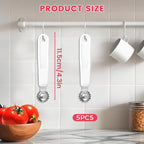 5 Pcs Tomato Corer Tool Strawberry Huller Stem Remover, Handle with hole, Stainless Steel, Fruit Corer Tool for Tomato Strawberry (White)