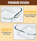 6"x6" Baking Pan, Square Baking Dishes 2 Pack Glass Bakeware Dish For Casserole Lasagna Brownie, Perfect for Reheating Individual Portions in Oven, Microwave or Air Fryer
