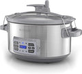BLACK+DECKER 7-Quart Digital Slow Cooker, SCD7007SSD, Temperature Probe, Sous-Vide, Locking Lid, Removable Stoneware Crock