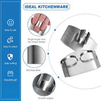 CHENGU 8 Pieces Finger Guard Set for Cutting Food Vegetables Stainless Steel Knife Cutting Protector Thumb Guard Protector to Avoid Hurting When Slicing and Chopping
