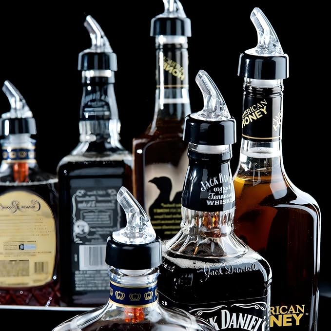12 Pack Measured Liquor Pour Spout, Liquor Bottle Pourers, Measure Pour Spout for Liquor Bottles, Bottle Pourers for Alcohol, Shot Pourer Cocktail Liquor Dispenser Bar Bartending Tool -1oz/30ml