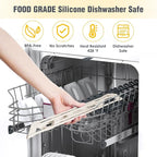 Tomorotec Compact Silicone-Coated Triangle Dish Drying Rack for Sink Corner - Foldable Stainless Steel Over-The-Sink Organizer and Storage Shelf(Cream Color)