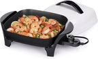 Presto 06620 11-Inch Electric Skillet,Black/White