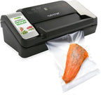 Nutrichef Automatic Food Vacuum Sealer with Double Sealing Function, Electric Air Sealing System for Dry, Liquid & Moist Foods, Reduces Food Waste, Preserve Freshness of Proteins, Fruits, Vegetables