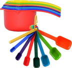 DOTINGHUX Measuring Cups and Spoons Set of 15,Assorted Colors