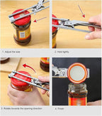 zengxiaoyun® Master Jar & Bottle Opener, Adjustable Multifunctional Stainless Steel Can Opener Jar Lid Gripper, Manual,Kitchen Accessories (3PCS)