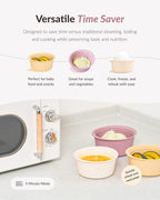 Moyuum Silicone Microwave Steamer | Made in Korea, Baby Food Maker Bowl with Lid, Egg and Vegetable Steam Cooker, Japanese Donabe Inspired Cooking Pot, Dishwasher Safe (Large, TerraCotta)