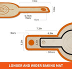 PLAPITATE Silicone Bread Sling Dutch Oven Liner, Non-Stick & Easy Clean Reusable Oval and Round Silicone Bread Baking Mat with Long Handles, Easy to Transfer Sourdough Bread - 2 Orange Set
