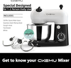 Stand Mixer, Compact & Space-Saving, Stainless Steel Bowl, Unique & Playful Design, Effcient Motor, Dishwasher-Safe Attachments, SM-2549A (Panda)