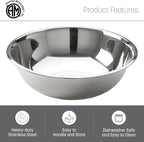 American METALCRAFT, Inc. American Metalcraft SSB500 Stainless Steel Mixing Bowl, 11.5" Diameter, Silver, 5-Quart