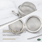 Calico Cat Tea Ball for Loose Leaf Tea, Cute Tea Infuser with 304 Stainless Fine Mesh Tea Ball Strainer & Drip Tray, Leak-Resistant Locking Fit, 6.1in Mug Chain, Gift Box, 1 Pack