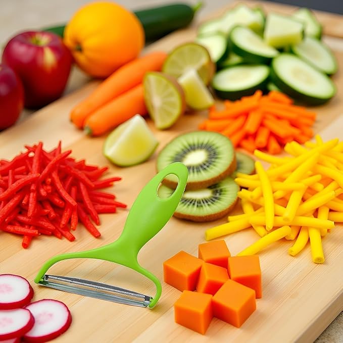2Pcs Green Cabbage Shredder,Vegetable Cutter Cabbage Slicer,Stainless Steel Fruit Vegetable Potato Peeler Must Have for Home Restaurants Peeling, Grating and Slicing Tools 18 * 12cm