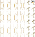 Bilillo 12 Pieces Invisible Wall Plate Hangers 4/6/8 Inches Wall Plate Hangers Stainless Steel Decorative with 12 Pieces Hook with Nails Suitable for 4-10 inch Decorative Antique and Arts(Gold)