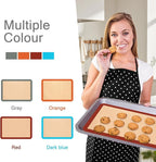 Silicone Baking Mat, Reusable Silicone Mats for Baking Set of 3, Non-Stick Baking Supplies for Pastries, Cookies, Macaroons, Bread