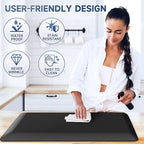 4/5 Inch Thick Kitchen Mats for Floor, StepRite Kitchen Rug for Standing Desk, Non-Slip, Thicker, Stain & Water Resistant, Comfort Anti Fatigue Floor Mat for Home, Kitchen, Office - Black,70 * 24''