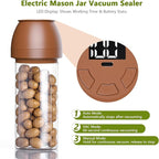 Zivif Electric Mason Jar Vacuum Sealer for Wide Mouth & Regular Mouth Mason Jar, Vacuum Sealer Kit for Food Storage and Fermentation, Includes 10 Jar Lids
