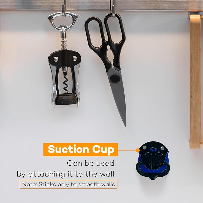 Knife Sharpeners for Kitchen Knives - Pocket Knife Sharpener Tool - Cuchillos para cocina - Kitchen Knife Sharpener with suction cup - Blade Sharpener - Small Knife Sharpening Kit