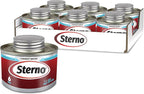 Sterno Fuel Cans - 6-Hour Burn, (6-Pack) Chafing Dish Fuel Can Burners for Food Warmer, Resealable Twist Chafer Fuel Canned Heat, Handy Wick