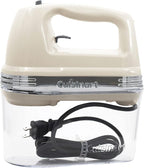 Cuisinart Power Advantage Plus 9-Speed Hand Mixer, 220W-Motor Hand Blender Electric Mixer with 9 Speed Settings, XL Dishwasher-Safe Beaters, 3 Low Mixing Speeds, Storage Case, Cream