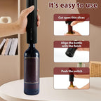 1Pcs Electric Bottle Opener ABS Electric Wine Opener Rechargeable Electric Corkscrew Wine Opener Extended Life Electric Bottle Opener with Storage Base Electric Wine Opener for Wine Bottles