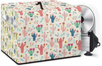 Colorful Cactus Flower Print Meat Slicer Cover for Kitchen 16 x 13 x 13 Inch Dust-proof Appliance Covers for Home Decor Bread Slicer Covers with Organizer Bag Easy to Clean Accessories