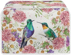 JEOCODY Hummingbird Toaster Cover With Handle - 4 Slice Appliance Cover for Bread Maker, Kitchen Small Appliances, Universal Size Microwave Oven - Dustproof