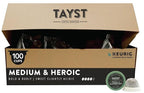 Tayst Coffee Pods, Medium & Heroic Medium Roast, K Cups Compatible with Keurig Coffee Maker, Sustainable Single Serve, Pack of 100