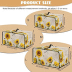 Sunflower Butterfly Dragonfly Print Toaster Oven Dust-proof Cover, Fingerprint Prevention & Greasy Protection Washable Universal Small Appliance Covers (Medium-16.1 * 19.71 * 10 inches)