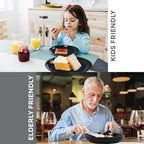 32 Pcs Wheat Straw Dinnerware Sets-Black Dinnerware Sets For 8- Unbreakable Outdoor Camping Dishes With Large Plates, Bowl And Cup Set-BPA Free,Lightweight,Microwave Safe Wheat Straw Plates And Bowls