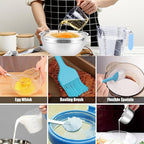 MIKULA Mixing Bowls Set, 22PCS Large Stainless Steel Mixing Bowl with Lids Set, Large Nesting Bowls 7/6/4.5/3.5/2.5QT, Measuring Cups and Spoons Baking Storage Metal Bowl for Kitchen Prep Supplies