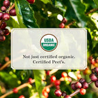 Peet's Coffee Dark Roast Ground Coffee | USDA Organic | French Roast | 36 Ounces | 2 Bags