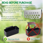 BBQ Tider Griddle Blocker Grease Gate for Blackstone Cooking Tools, 2Pack Grilling Goalie Bbq Mesh Screen Compatible with Many Griddle Accessories(Not For Old-style Long Hook 17" and 22" Blackstone)
