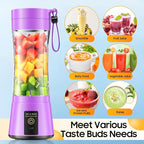 Cordless Personal Size Portable Blender - 380Ml Blender Smoothies and Shakes, BPA Free Traveling Juice Cup with Powerful Blending, Freshly Squeezed in Sports/Travel/Home, Mother's Day