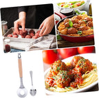 Cabilock 1Set Meatball Maker Spoon Non Stick Kitchen Gadget with Long Handle for Easy Meatball Formation Cooking Tool for Home Chefs