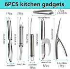 6 Shrimp Deveining Tool Stainless Steel, FRIVASTIC Shrimp Peeler Fish Scraper, Fish Scaling Tool Shrimp Cleaner, Fish Bone Tweezers Fish Cleaning Knife, Pin Bone Tweezers for Salmon Shrimp Fish