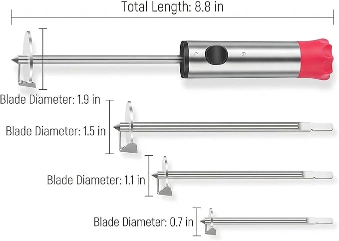 1-Pack Fruit & Vegetable Corers Kitchen Corer Tool, Zucchini & Jalapeno Corer Tool, Fruit & Vegetable Pitters