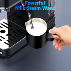 URintells Cuising Espresso Machine 20 Bar,Touch Screen Espresso Maker with Steam Milk Frother,Stainless Steel Expresso Coffee Machine for Cappuccino Latte Cold Brew,1350W Fast Heat Up System,Black