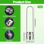 2 PCS Red Bell Pepper Seed Corer-multifunctional Fruit and Vegetable Core Remover Tool Stainless Steel Kitchen Gadgets for Pepper Pineapple Pear Apple Corer Vegetables Fruit