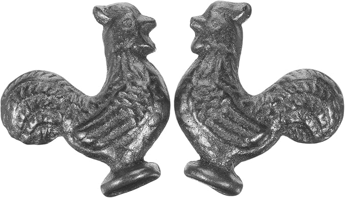 Generic 2pcs Cast Iron Chicken Bird Cooking Tool Supplement for Anemia Dietary Enrichment Reusable Vegan-Friendly Accessory for Athletes Healthy Cooking