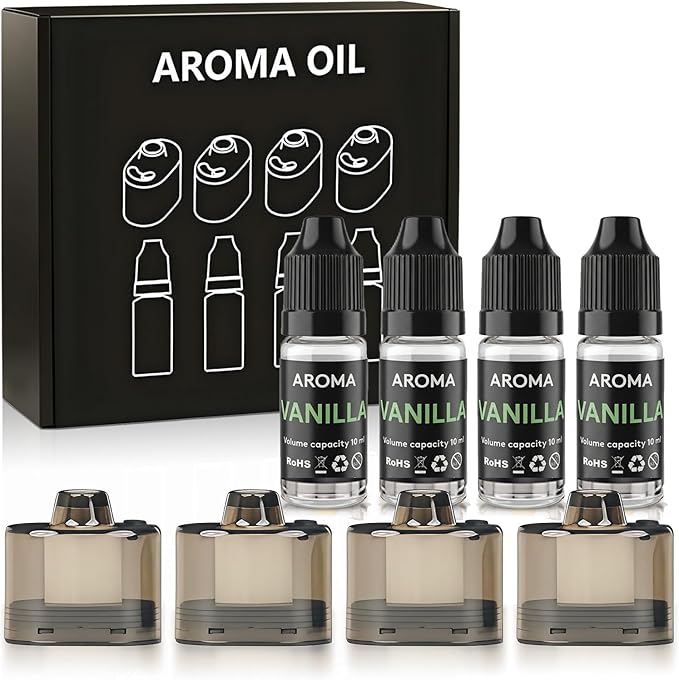 Cocktail Bubble Smoke Gun Accessories, 10ml, Includes 4 Contains, 4 Aromatic Flavor Oils, Vanilla Flavor
