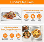 Replacement Tray for Hamilton Beach 2 Slice 31156 2 in 1 Toaster Oven, 12.6×9 IN Food Grade Stainless Steel Food Grade Toaster Oven Accessories Replacement Parts Wire Rack, Dishwasher Safe